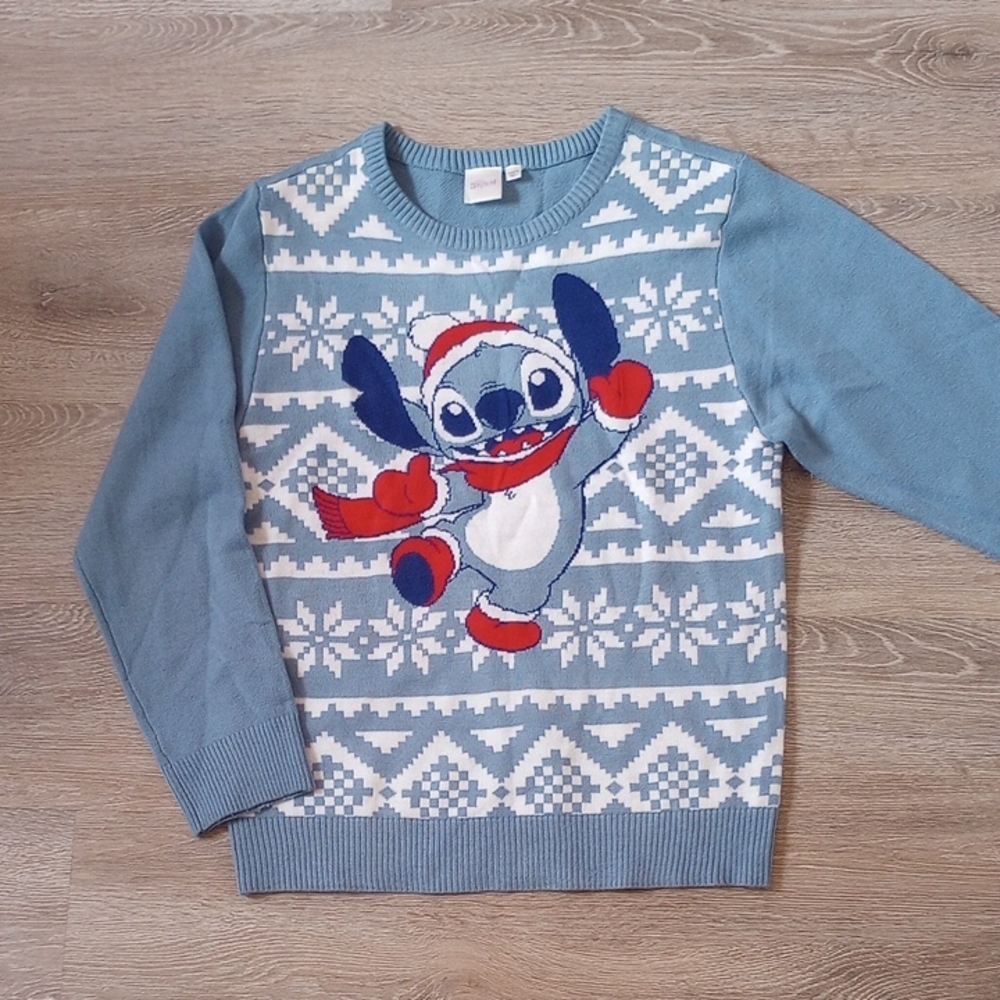 Disney Stitch Blue Knit Sweater